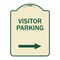 Signmission Reserved Parking Visitor Parking Arrow Pointing Right Heavy-Gauge Alum, 24" x 18", TG-1824-23023 A-DES-TG-1824-23023 - alternate 1